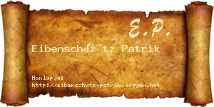 Eibenschütz Patrik névjegykártya